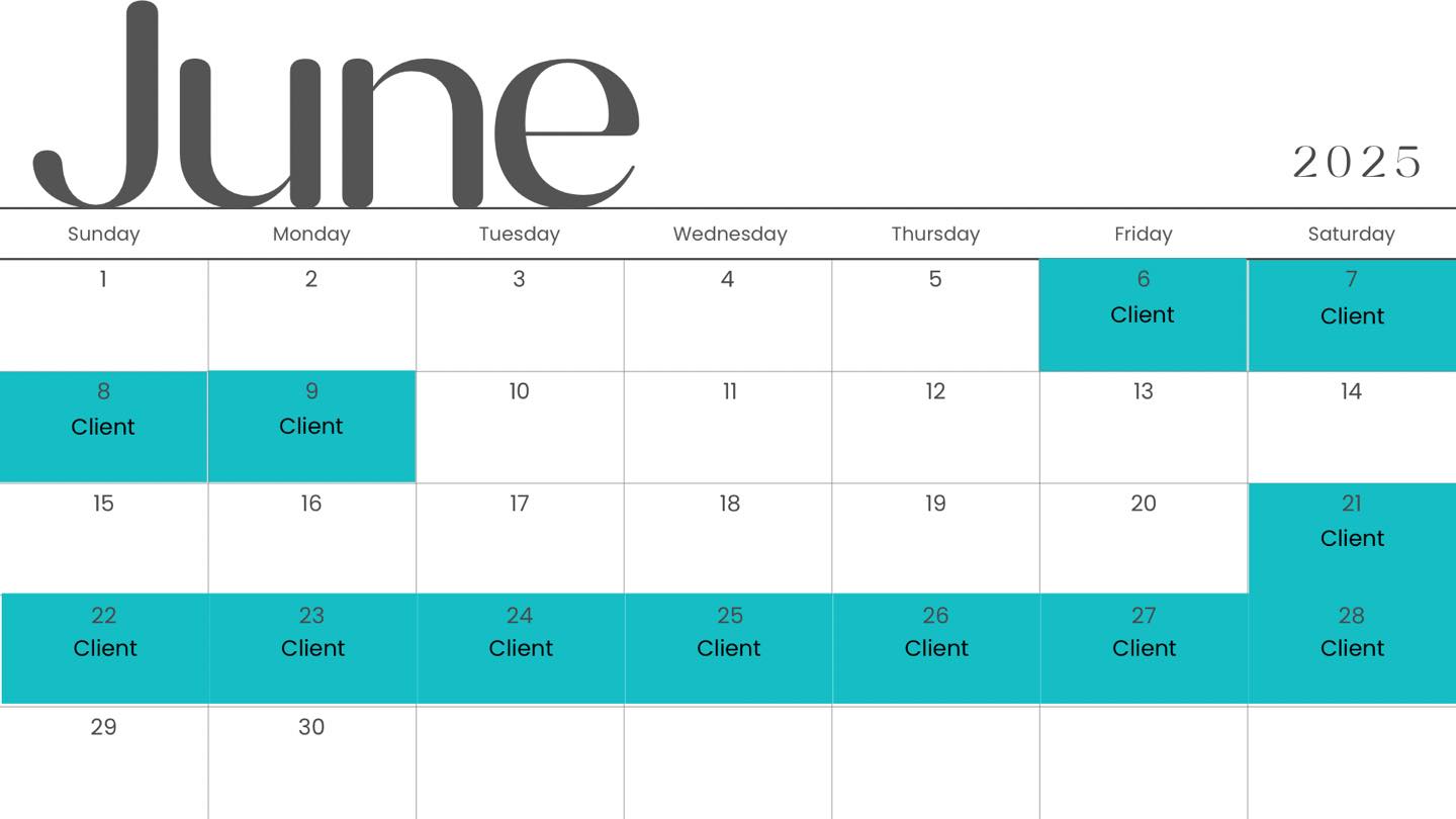 My schedule is filling up be sure to get your next Drop in, Walk or Overnight book soon!