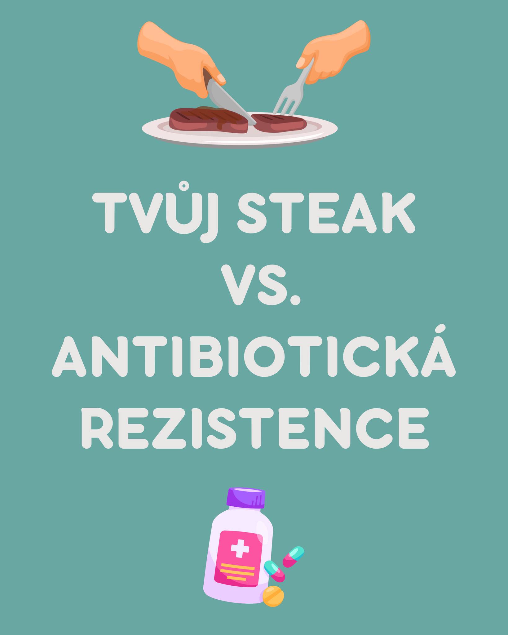 🥩 Jak může souviset tvůj steak s antibiotickou rezistencí?
I jídlo, které jíme, může být součástí řetězce, který podporuje vznik rezistentních bakterií. Zvířata v konvenčních chovech často dostávají antibiotika - někdy jen preventivně, jindy pro rychlejší růst.
💡 Co z toho plyne? Zbytky antibiotik a bakterie z výkalů se mohou dostat do půdy, vody a životního prostředí, kde mohou předávat svou odolnost dál a úspěšně se rozmnožovat.
🐄 Jaká je situace u nás?
V ČR se situace zlepšila: spotřeba veterinárních antibiotik v posledních letech výrazně klesla a antibiotika se nesmějí používat jen pro podporu růstu zvířat. Díky Národnímu antibiotickému programu a odpovědnému přístupu chovatelů patří ČR mezi země s nízkou spotřebou veterinárních antibiotik. 👏
⚠️ Každý krok, který podnikáme – od zodpovědného chovu po naše nákupy – může ovlivnit šíření antibiotické rezistence!
📚Zdroje: https://www.cdc.gov/antimicrobial-resistance/causes/environmental-food.html
https://www.svscr.cz/svs-podporuje-zodpovedne-uzivani-veterinarnich-antibiotik/
https://www.svscr.cz/pouzivani-veterinarnich-antibiotik-v-cr-dlouhodobe-klesa/
#antibiotika #antibiotickarezistence #rezistence #zemedělství #Edukace