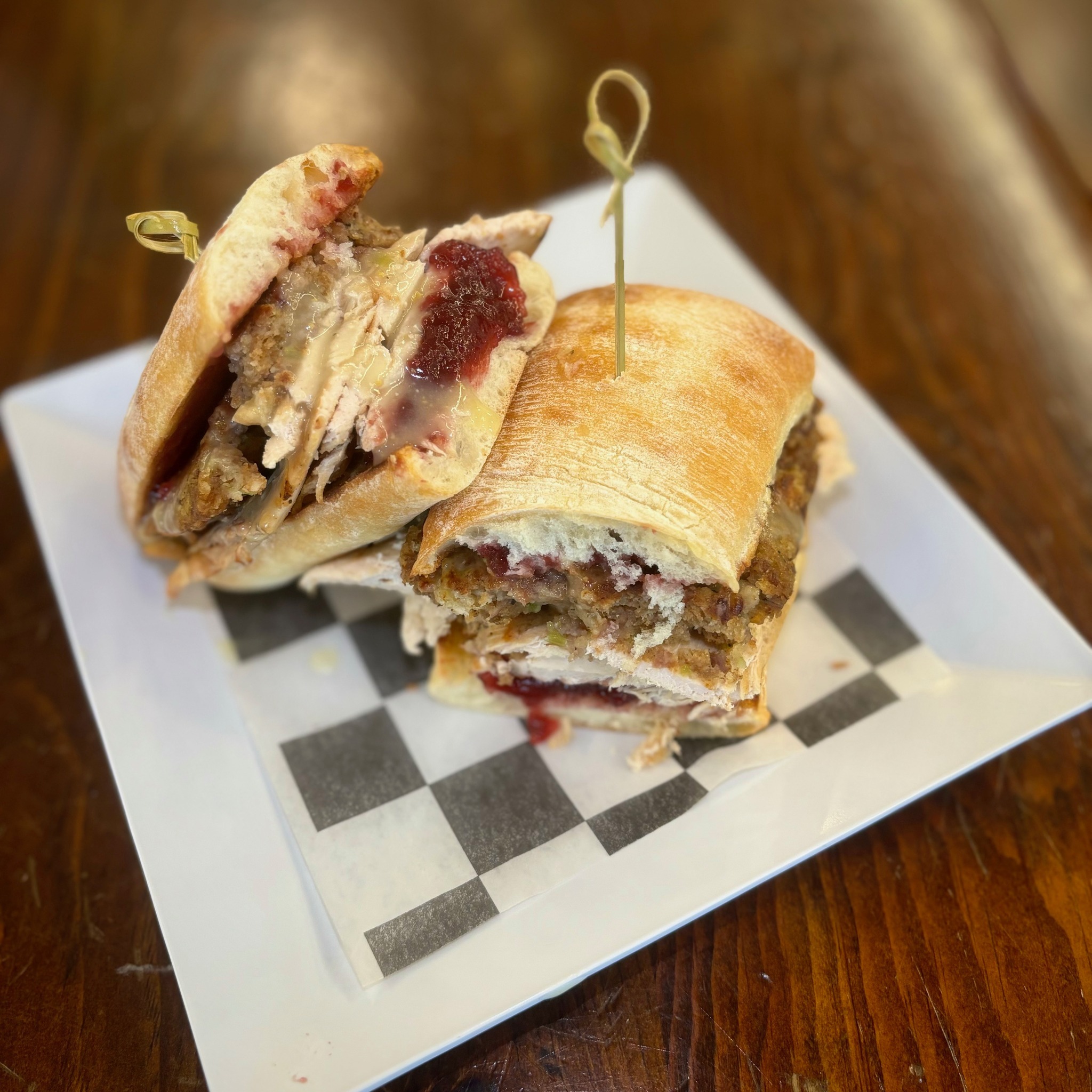 đŚ Meet The Gobbler đ House-roasted turkey breast, gravy, our house-made sausage stuffing, and cranberry sauce⌠all piled onto a toasted plain ciabattaâa whole Thanksgiving dinner you can hold in your hands.
Itâs hearty, itâs comforting, and itâs only here for a limited time. Stop by The Marketplace and get your Gobbler fix today!
#marketplaceguilford #yourmarketyourplace #thisisguilford #localfirst #localeats #guilfordgreen #ctshoreline #mealstogo #madetoorder #thegobbler #thanksgivingdinner #delispecial