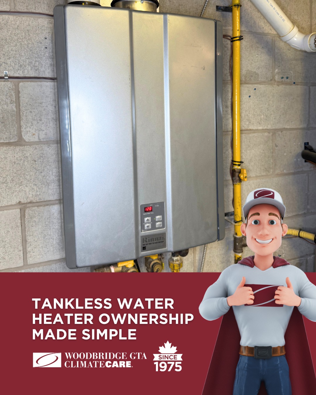 Tankless water heater ownership isn’t complicated. Woodbridge GTA ClimateCare makes it easy, convenient, and affordable.
Call us at 905-851-7007 to learn more about tankless water heater services and maintenance plans.
#WoodbridgeGTAClimateCare #TorontoHVAC #HVACLife
