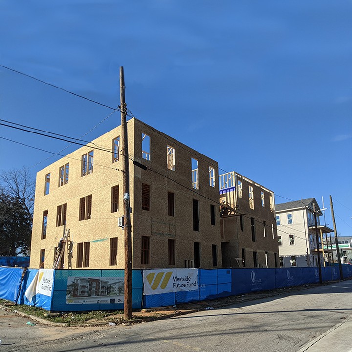 Exciting things happening on the Westside! We love working with folks to build more attainable housing to Atlanta. 🏡 We'll be snapping more photos of this #missingmiddlehousing as construction continues! 📸