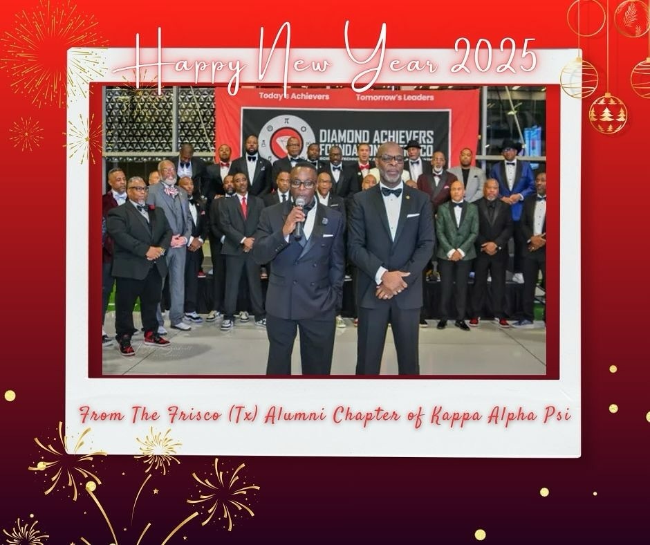 Happy New Year from the Frisco Alumni Chapter of Kappa Alpha Psi Fraternity, Inc. Wishing you a healthy and prosperous 2025!
#KappaAlphaPsi #FriscoNupes #DFWNupes