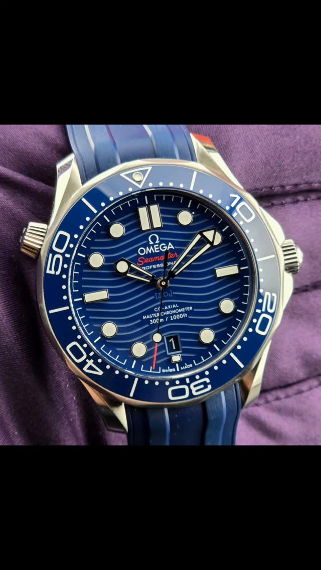 Omega Seamaster Professional Diver 300 Blue Wave 42 B&P 2023 210.30.42.20.03.001
A classy timepiece that can be dressed up or dressed down! This popular model is the perfect example of Omega's simplistic style and eye opening visuals. With its blue wave colored dial, this Omega Diver is sure to draw attention from any onlookers. The useful rotating bezel is critical in underwater spelunking as it is accommodating for use as a timer. The band, featuring an Omega buckle, gives the watch a lightweight feel with a heavyweight wrist presence.
This watch presents in excellent condition. Please, reference the photos for the most accurate representation of the condition of the watch. We do our best to showcase, rather than lessen any flaws through our detailed photography.
This timepiece comes with its box, cards, manual, hang tag, and is dated January 18th of 2023. This watch boasts an incredible 5 year factory warranty which is valid until January 18th of 2028!
We ship fully insured overnight via FedEx. We are happy to hop on a call or FaceTime to show you the watch or answer any questions, please do not hesitate to reach out.
We stand behind our watches being as described and authentic. We are very customer service oriented and aim for 100% positive transactions every single time. Thank you for your time!
#luxury #timepiece #omegaseamaster #omegaseamasterprofessional #omegaseamaster300 #omegaseamaster300m #seamasterprofessional300m #seamasterprofessional #diving #divewatch #divewatches #thechronoreserve #spectacular #wristrocket #wristcandy #wristshot #wristporn #wristwatch #wristwatchcheck