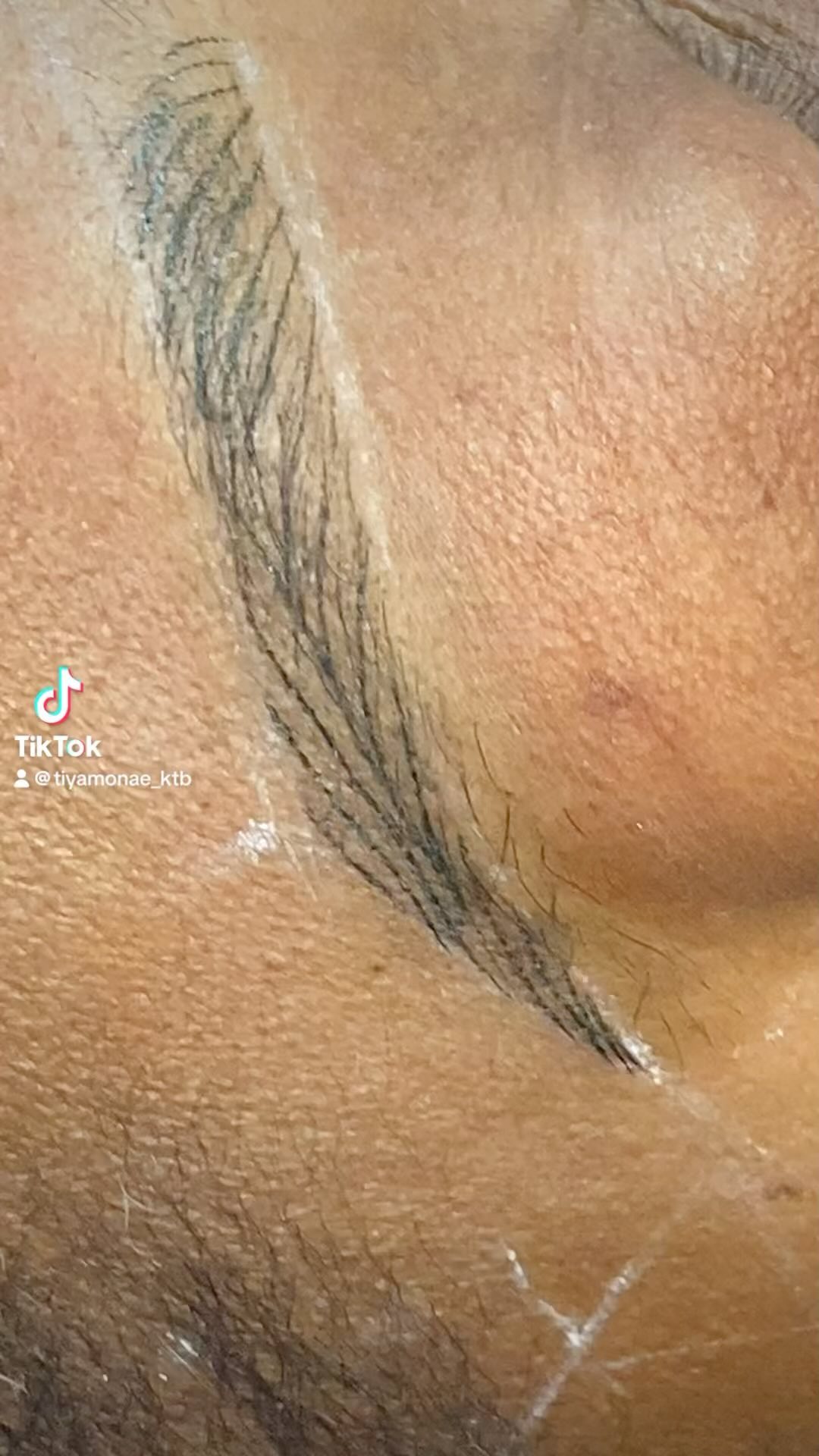 This is an example of a nanobrow skeleton and how it looks when filled in. Permanent makeup is a great addition to any beauty service. Nanobrows are beautiful and have great lasting quality when done correctly. #permanentmakeup  #nanobrows #eyebrows #beautytok #microblading #pmu #kemskin #kemskintotalbeauty