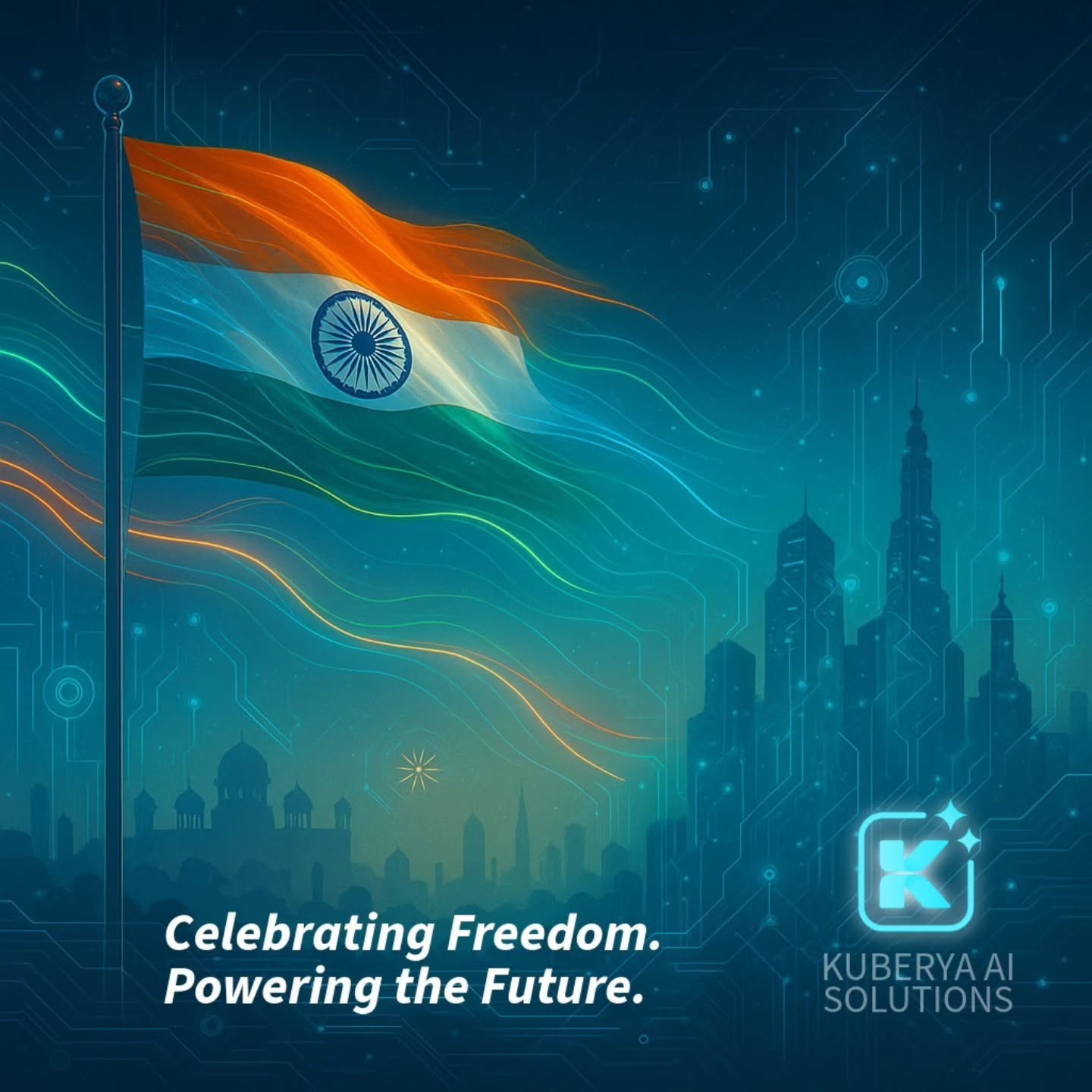 🇮🇳 This Independence Day, Let’s Free the Future 🇮🇳
From the spirit of 1947 to the innovations of tomorrow — India’s journey is powered by freedom, vision, and technology.
At Kuberya, we’re proud to be part of this transformation, building AI solutions that empower our nation to lead the world.
Happy 79th Independence Day!
Innovation for Bharat. Innovation for All.
Call/ WhatsApp +918989640004
Website: kuberya.com
#kuberyaai
#kuberya
#aichatbot
#aibot
#botforjee