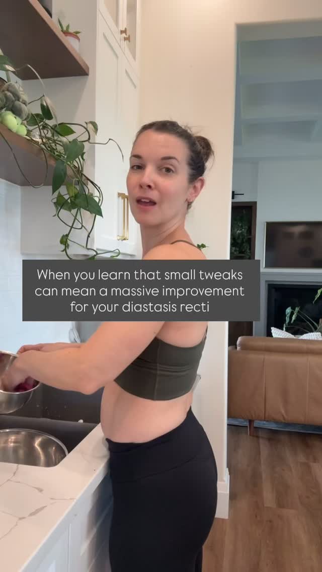 Whether you want a stronger core, to ease back tension, to improve diastasis recti or pelvic floor issues- how you move in your day can be a big piece to the puzzle.
You may spend time every day doing exercises, but the amount of time you’re moving in your day outside of those exercises is likely far greater.
We have a tendency to hang out in our joints, lean, take the path of least resistance.
I get it. I’m tired too 😂
A little awareness goes a long way though. Small actions like shifting your weight into your heels means your body has to work to support you, and therefore you get stronger and more functional without putting in any extra time.
If you want to learn the brain-body connections to move functionally more naturally, and therefore improve symptoms and build strength, join me for Core Confidence. We start October 20th. Check out the details in my bio!