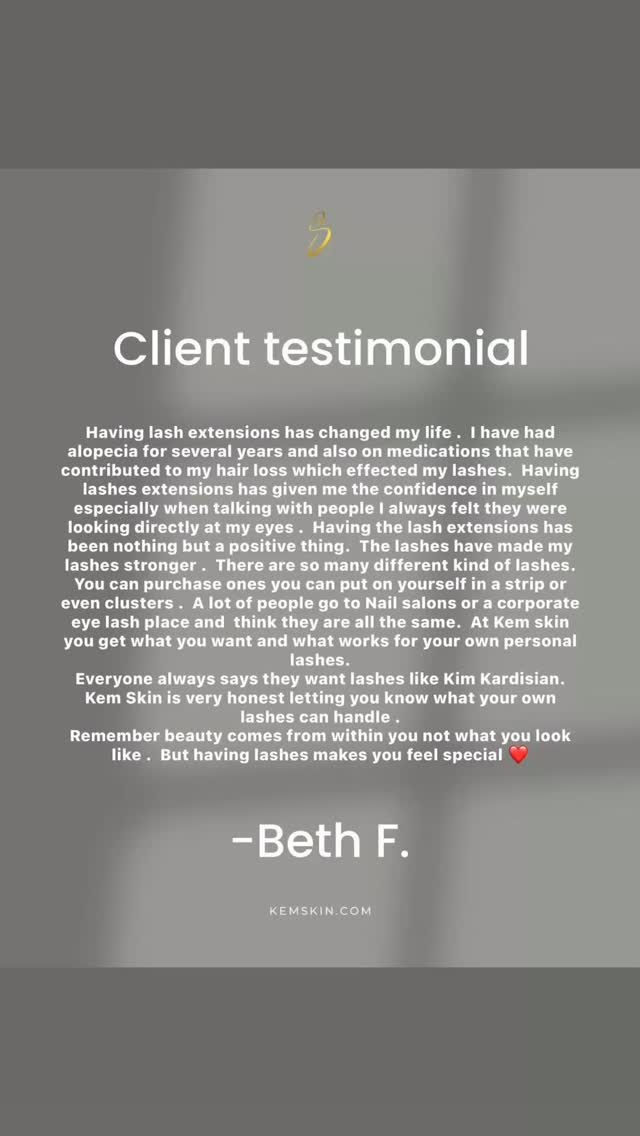 In lieu of #alopecia #awareness  month.  I’m sharing one of my favorite reviews and client testimonials. #lashextensions #lashes #oxfordvalleymall #kemskin