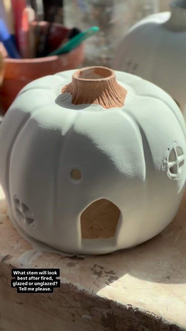 Faerie Homes waiting to be wiped down and touched up. Then popped into the kiln. These will be available in person October 25th, Saturday at the New Albany Farmer’s Market.