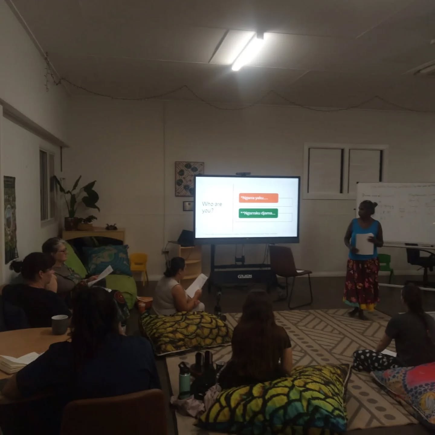 This year, our GWS members and directors have been proudly participating in the Rise Up leadership training!
As part of this journey, our Yolngu members are taking the lead at GWS in facilitating all our wellbeing and community education programs.
Last week, our Senior Support Worker and GWS member, Rhoda Golung, facilitated the weekly Yolngu Matha language class in collaboration with ARDS.
All stakeholders are welcome — join us every Thursday from 5PM at the GWS building!
Sign up via the ARDS Facebook page.
Well done, Rhoda — leadership in action!
#LeadershipInAction #RiseUp #YolnguPride #GWS #CommunityLeadership #YolnguMatha #WellbeingThroughCulture
