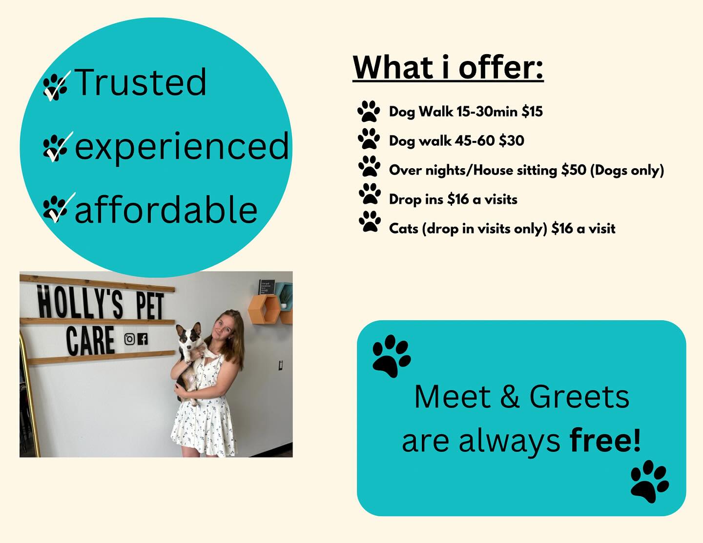 Planning a winter get away? Hi my name is Holly I’m a pet sitter in ?Springfield Mo!