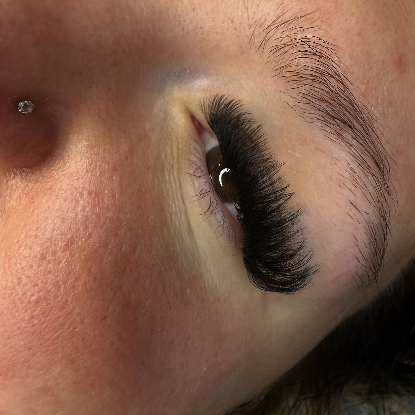 A picture is worth 1000 words. This flawless volume lash was done by Tiya, our lash expert and lead esty.  Visit kemskin.c for more information.#kemskin #volumelashes #lashextensions #lashes