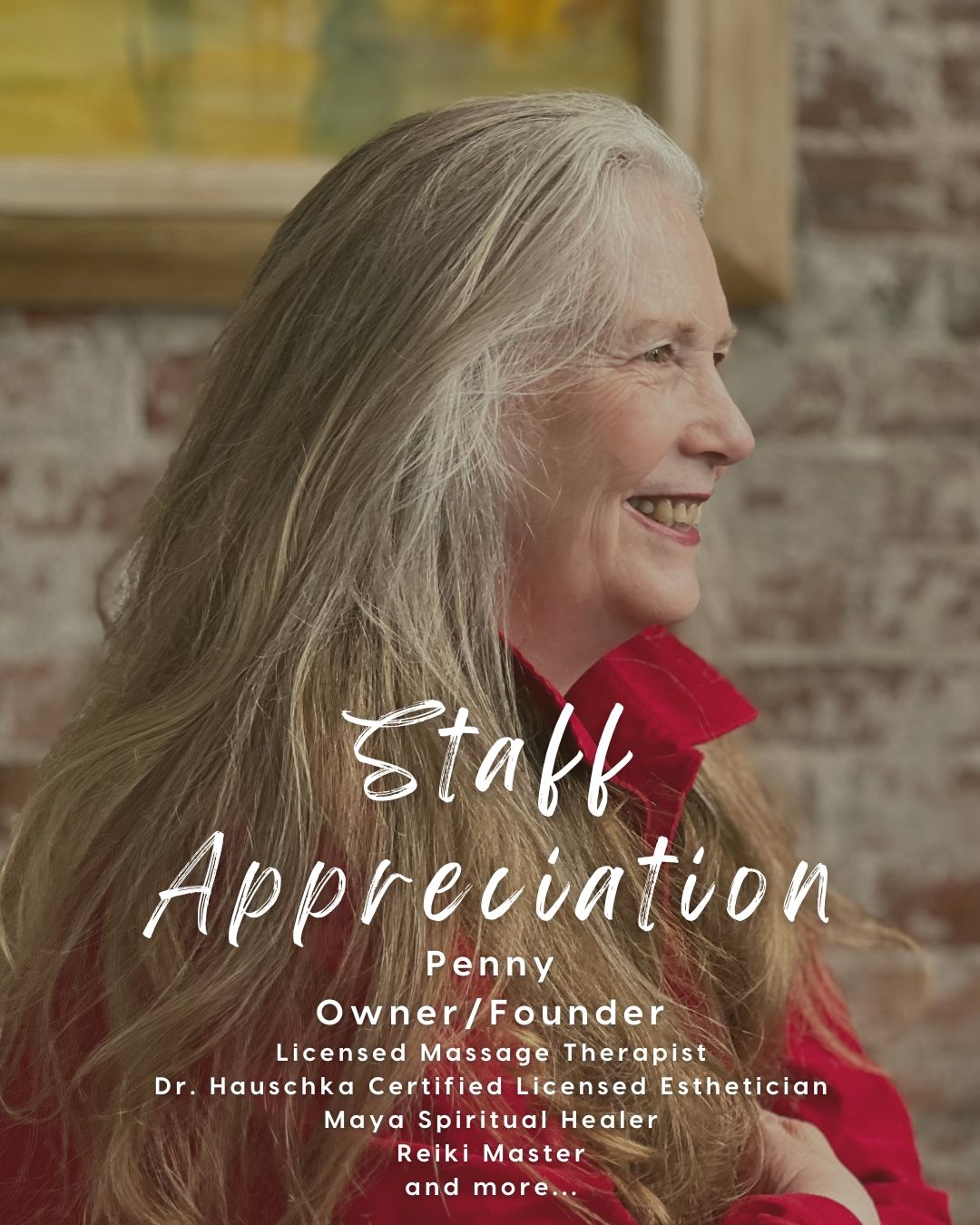 Penny is our founder, this whole organic holistic eviama thing is her creation. Her love of nature inspired the mission to do right by the Earth and you. She’s good at sussing out what you need, and particularly loves the Maya Abdominal work as it impacts women’s health so significantly. She’s a Dr. Hauschka Skincare devotee, and if you want your skin to improve its performance - to be calmer, brighter, smoother, more resilient without doing harm - then a facial with Penny is one experience you cannot pass by. If you want to wash away effects of trickster energy or trauma, go out on a limb with Penny in a session of Maya Spiritual Healing..
+
Penny is not currently taking new clients, but those of you who are on her exclusive client list can book with her on Tuesdays, Wednesdays, Fridays and Sundays!
+
+
+
☎️ Call us 215.545.3344
?️ Book online
? 109 S. 13th Street, Suite 2N, Philadelphia, PA
+
+
+
#EviamaLifeSpa #Eviama #EviamaLife #Philadelphia #PhiladelphiaGreenSpa #Philly #PhillySpa