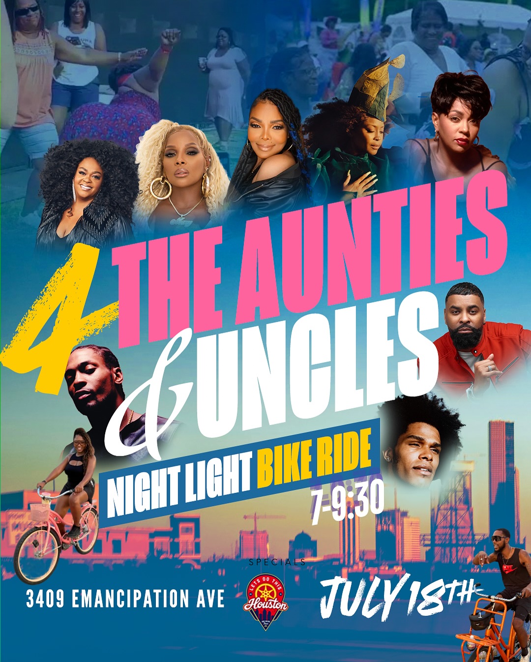 Next Friday is National Aunties & Uncles Day and we want all the aunts & uncles to pull up and ride with @3rdwardtours 🚲💨🎶
Link in the bio to reserve your bikes or bring your own!