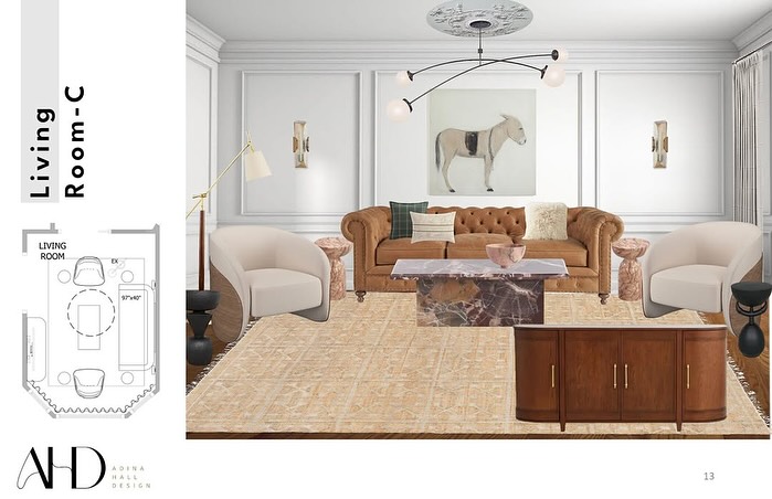Which living room would you choose? 🧐
We had our design presentation for new clients in Lakeview and ran into one tiny (yet fabulous) problem…
They loved EVERY single option.
We need your help to break the tie.
We’re designing a space that says:
✔️ Classic Ralph Lauren sophistication
✔️ Minimalist but full of personality
✔️ Stylish enough for cocktails, soft enough for kids running wild
Our clients have young kids, great taste, and a love for timeless design.
They are also deciding on adding wall molding, this would work with any of the options. 
🛋️ Drop your vote below: A, B, or C? With trim molding or without?
Design by @adinahalldesign
#adinahalldesign #chicagointeriordesigner #chicagoarchitect #kitchendesigner #chicagodesigner
#interiordesignstudio #livingroomdesign #ralphlaurenstyle #minimalistinteriors #kidfriendlydesign
#ralphlauren #warmmodern #moderntraditional #chesterfield #soulfulspaces #designwithsoul
#fullservicedesign #luxuryliving #designinspo #classicinteriors #familyfriendlydesign
#elevatedinteriors #interiorrendering #moodboard #chicagodesignfirm #timelessstyle
#interiorstyling
