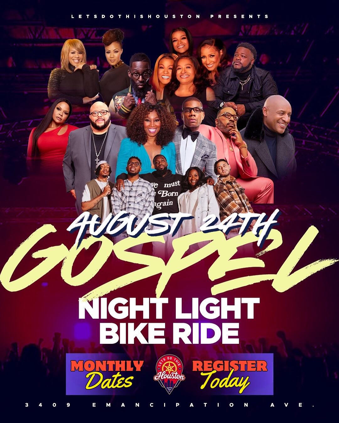 Our highly resquested #Gospel 🙌🏽 🗣️#NightLightBikeRide is back Sunday August24th 
📍@3rdwardtours 🚲💨
Calling all church groups to come experience this fun, nostalgic outing with your members!! 
Link in the bio to register!! Check out our Monthly Dates as well!!