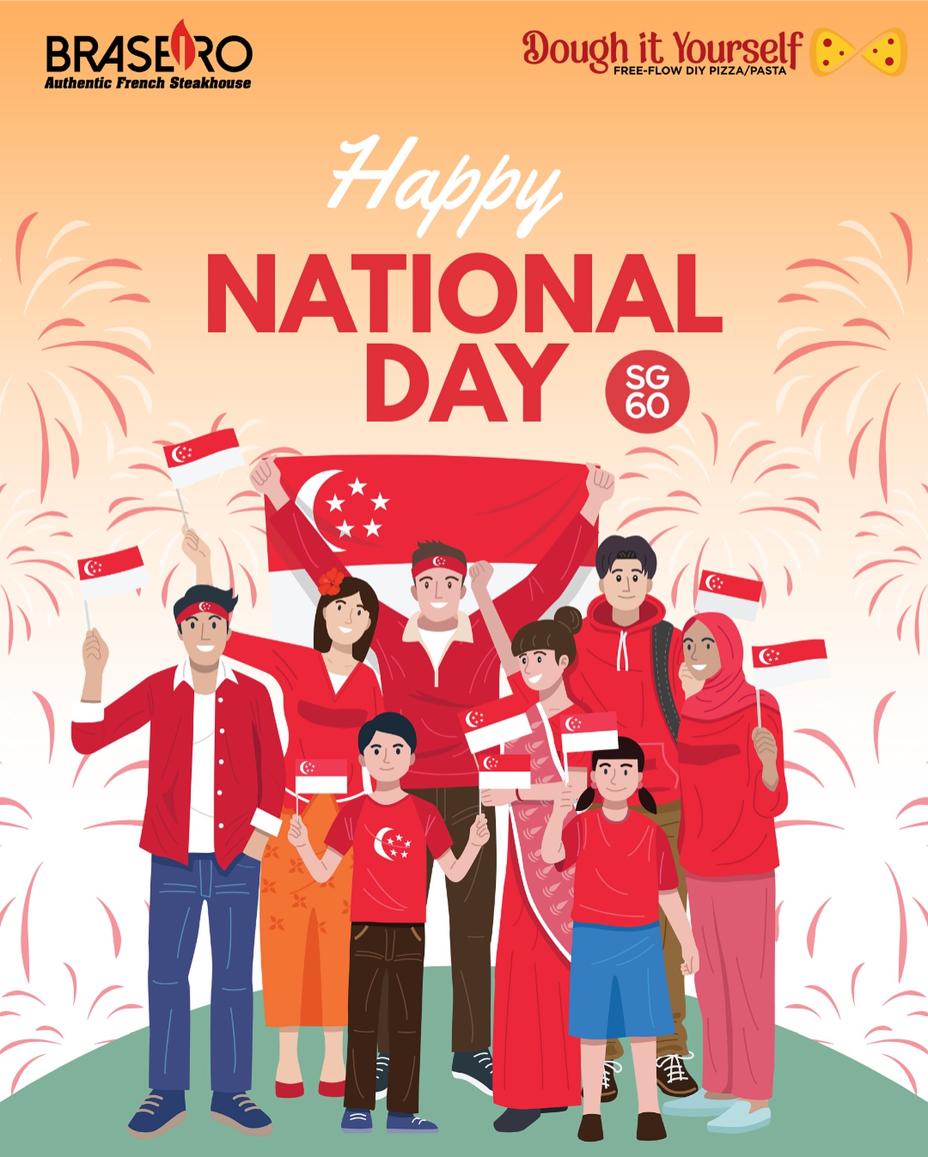๐ธ๐ฌ Happy National Day, Singapore! ๐
Celebrating the spirit, unity, and flavours that bring us together ๐ช๐
#HappyNationalDay #Singapore #SGUnited #GoodFoodGoodTimes #sg60