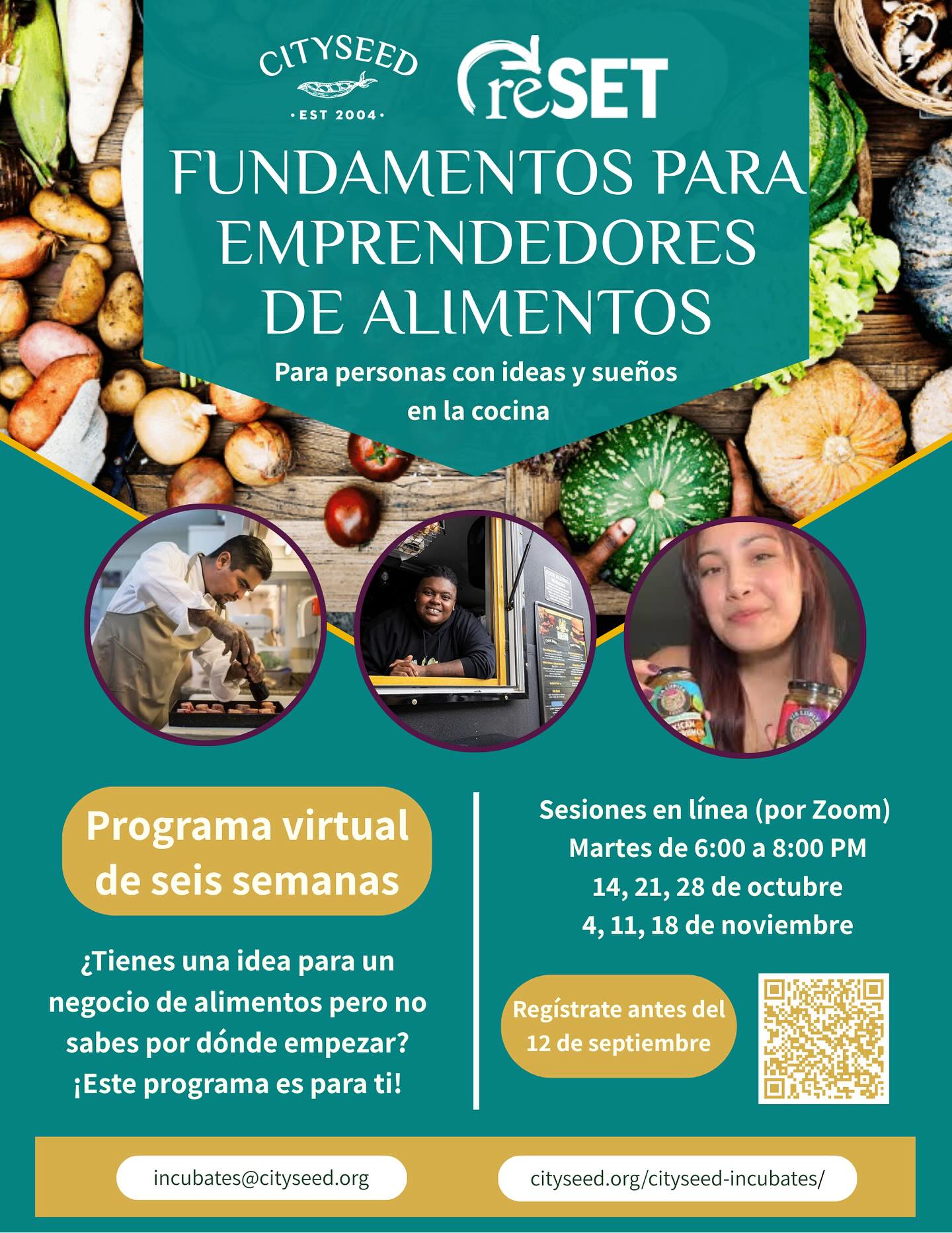 ¿Tienes una idea para un negocio de comida y quieres llevarla al siguiente nivel?
En nuestra comunidad creemos en apoyarnos y crecer juntos. Este programa virtual de 6 semanas es el espacio perfecto para aprender, compartir y hacer realidad tus sueños en la cocina. 
Comenzamos el 14 de octubre. Apúntate antes del 12 de septiembre, link en bio.
#ctfoodbiz #foodbiz #foodbusiness #ctfoodbusiness #NegociosDeComida
#EmprendedoresLatinos