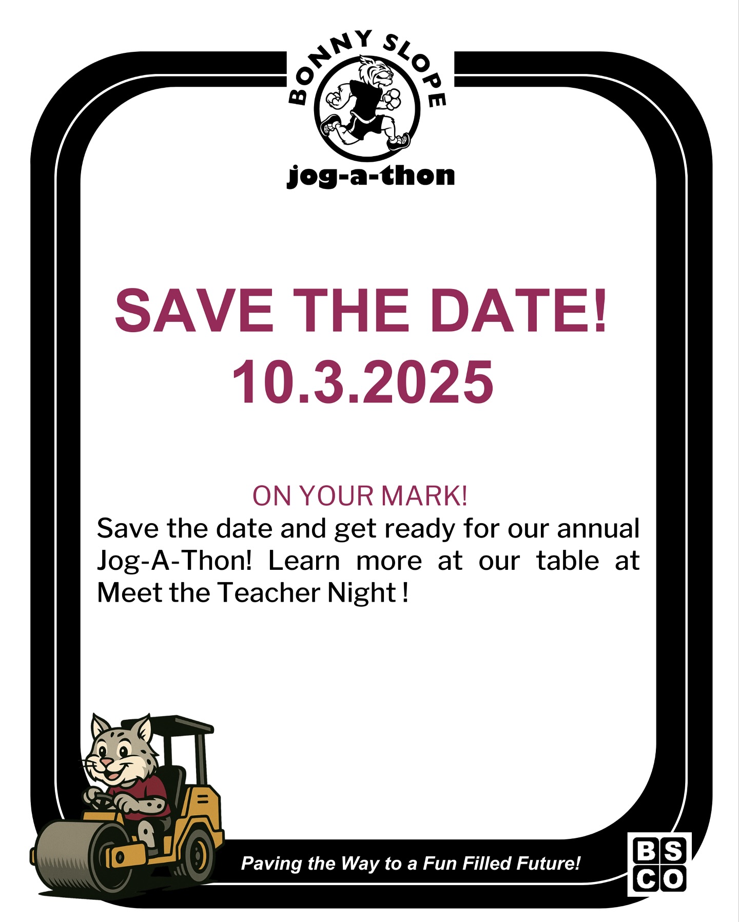 Hard to believe but itโs almost time to go back to school ๐ฏ And that means the Jog-A-Thon is right around the corner! You can check out our Jog-A-Thon table at Meet the Teacher night (this Thursday!) to learn how to register, volunteer, and more! ๐โโ๏ธ