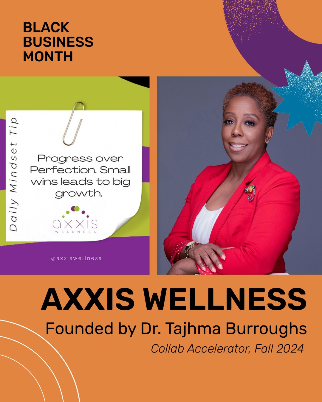 Continuing our spotlight of black business owners we’ve supported, in honor of Black Business Month:
@axxiswellness, founded by Tajhma Burroughs, brings personalized wellness services directly into the comfort of people’s homes. Tajhma offers holistic care solutions tailored to the needs of each client, particularly those looking to improve their quality of life and independence. From home modifications to comprehensive health plans, Axxis Wellness is focused on transforming homes into wellness spaces that enhance everyday living.
@cheb.inc, founded by Darian Duah, is a hyper-local e-commerce platform that provides quick sneaker purchases through storefront authentication, local partners, and blockchain payment options, aiming to solve issues related to slow delivery, limited local shopping options, and payment methods.
@keybookstore, founded by Khamani Harrison, is an interactive online bookstore curated for the pillars of Afrocentricity, Spirituality Environmentalism, and Entrepreneurship. The Key cultivates connection with respect to the mission, “Divine liberation one page at a time” through online activities and community engagement.
@kosys_african_kitchen, founded by Kosarachi Okwunna, offers authentic Nigerian and Ghanaian cuisine in New Haven County, providing a taste of home with traditional recipes and high-quality ingredients.
Momentum Life Mastery Coaching, founded by Typhanie Winfield-Alexander (@typhaniegotgoals_momentum), supports individuals and groups using a holistic approach to facilitate customized coaching programs, workshops, and 1:1 personal development services. Clients work in close partnership to move forward from root assessment to achieve tangible results with clarity & confidence. Typhanie is also facilitating our Floor-Plan Retail Incubator for the fourth year!
@samadgardensinitiative is an herb farm and garden education enterprise founded by Azeem Zakir Kareem & Sarah Rose Kareem. Samad offers ongoing education support for new gardeners and farmers with a focus on serving the BIPOC community. They grow medicinal herbs and organic produce for community partners and sell herbal teas, spices, and produce at farmers markets.