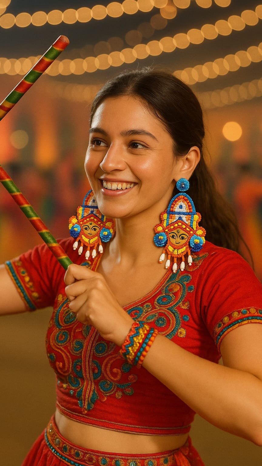 Invoke the power of Shakti 🙏 
Adorn yourself with our Maa Durga–inspired handcrafted earrings this festive season 🌺✨ 
Because no Navratri look is complete without a divine touch 💕
Comment for link 
#mahashrijewellery #navratri #durgaearrings #handmadeearrings #earrings #vibe