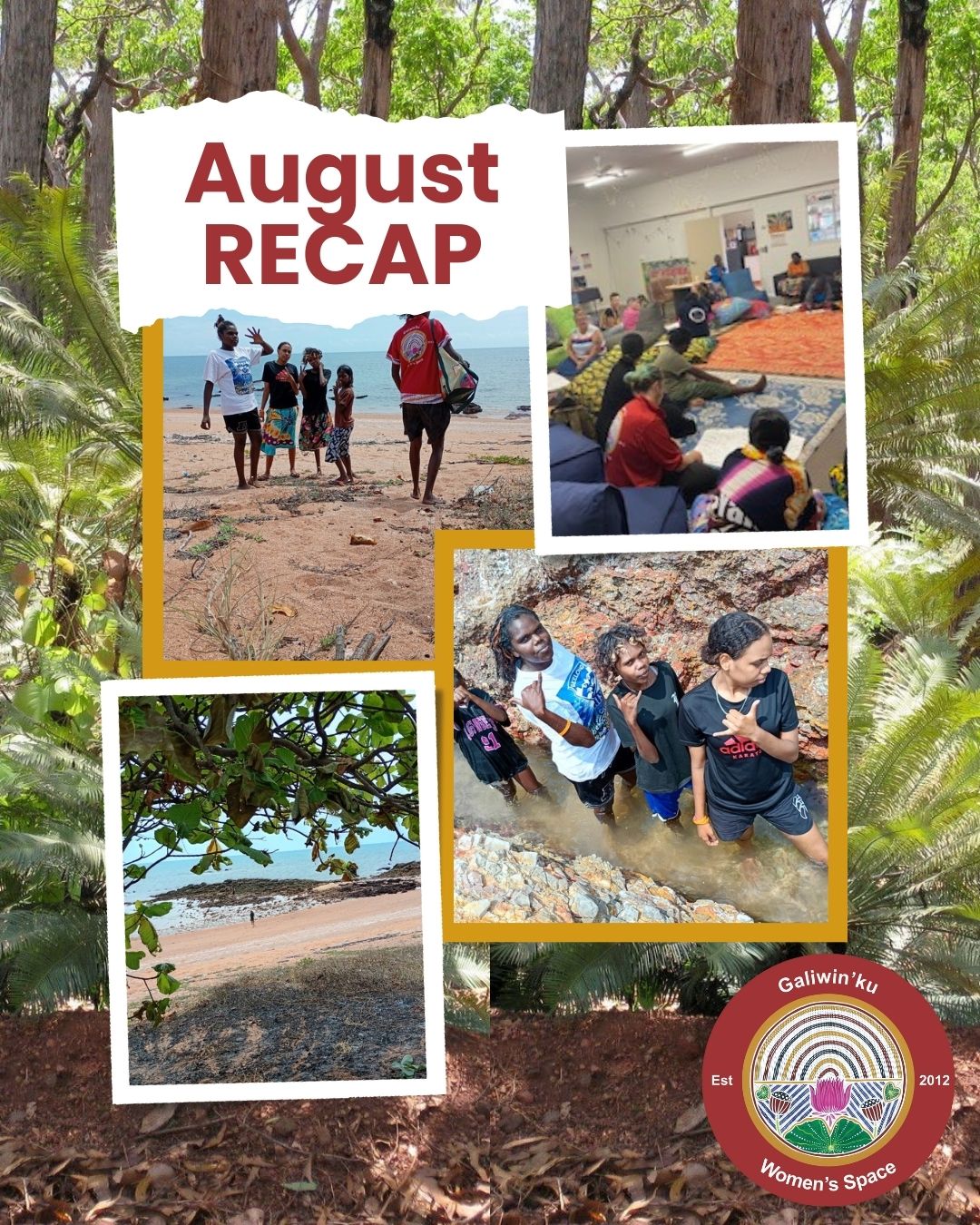 ✨AUGUST RECAP | NEWS FROM GALIWIN’KU ✨
Here’s what’s been happening at Galiwin’ku Women’s Space this past month:
🌿 Thursday Bush Trips with Lakiesha
Our weekly bush trips continue to bring miyalk together for connection, healing, and cultural strength.
Each week, different women join us on Country to gather seafood, cook over fire, and yarn about relationships, worries, and life. These safe spaces spark powerful conversations around consent, respect, and domestic and family violence (DFSV) all while keeping culture strong. 
👏Community Training – PART (Prevent. Assist. Respond.)
We hosted a powerful DFSV awareness training day, bringing together community leaders, workers, and families.
Together, we explored:
🔸 Causes and drivers of DFSV
🔸 Risk factors like trauma, isolation & hardship
🔸 Recognising coercive control
🔸 Challenging harmful myths
🔸 Offering safe, non-collusive support to survivors
We’re proud to see so many stepping up to create a stronger, safer Galiwin’ku for all.
To everyone who showed up, spoke up, and stood strong this month. We see you. We’re with you.
And we’re not stopping.
#GaliwinkuWomensSpace #AugustRecap #BushTrips #DFSVTraining #StrongMiyalk #SafeCommunities #EastArnhemLand #ConsentEducation #HealingOnCountry #YolŋuVoices #CommunityStrength