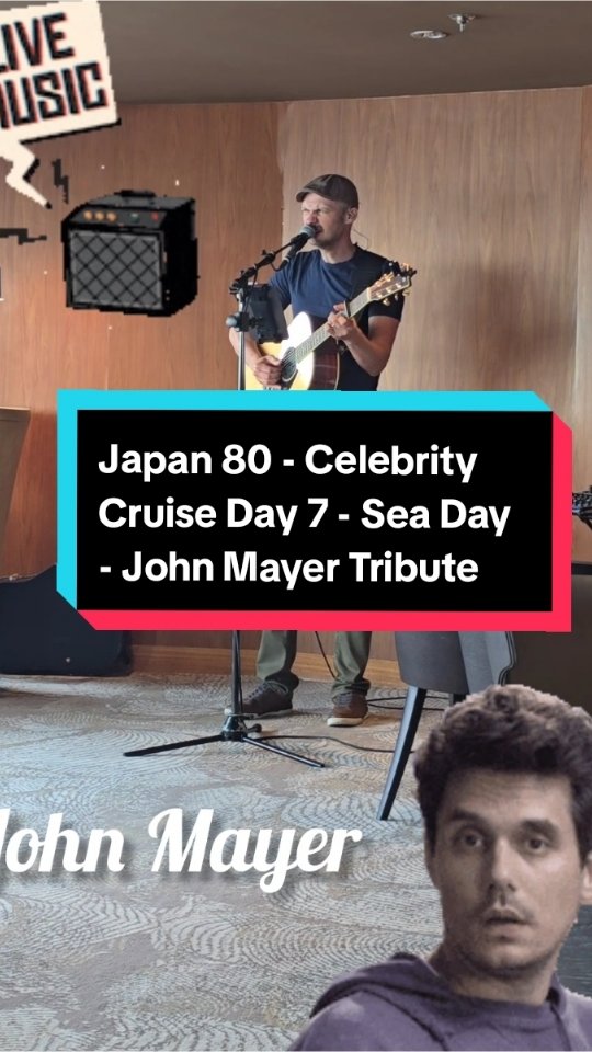 Japan 80 - Celebrity Cruise Day 7 - Sea Day - John Mayer Tribute
What’s better than a sea day? A sea day with John Mayer (well… almost ?).
#SeaDay #LiveMusic #12-DayCruise #Millenium #UGC @CelebrityCruises