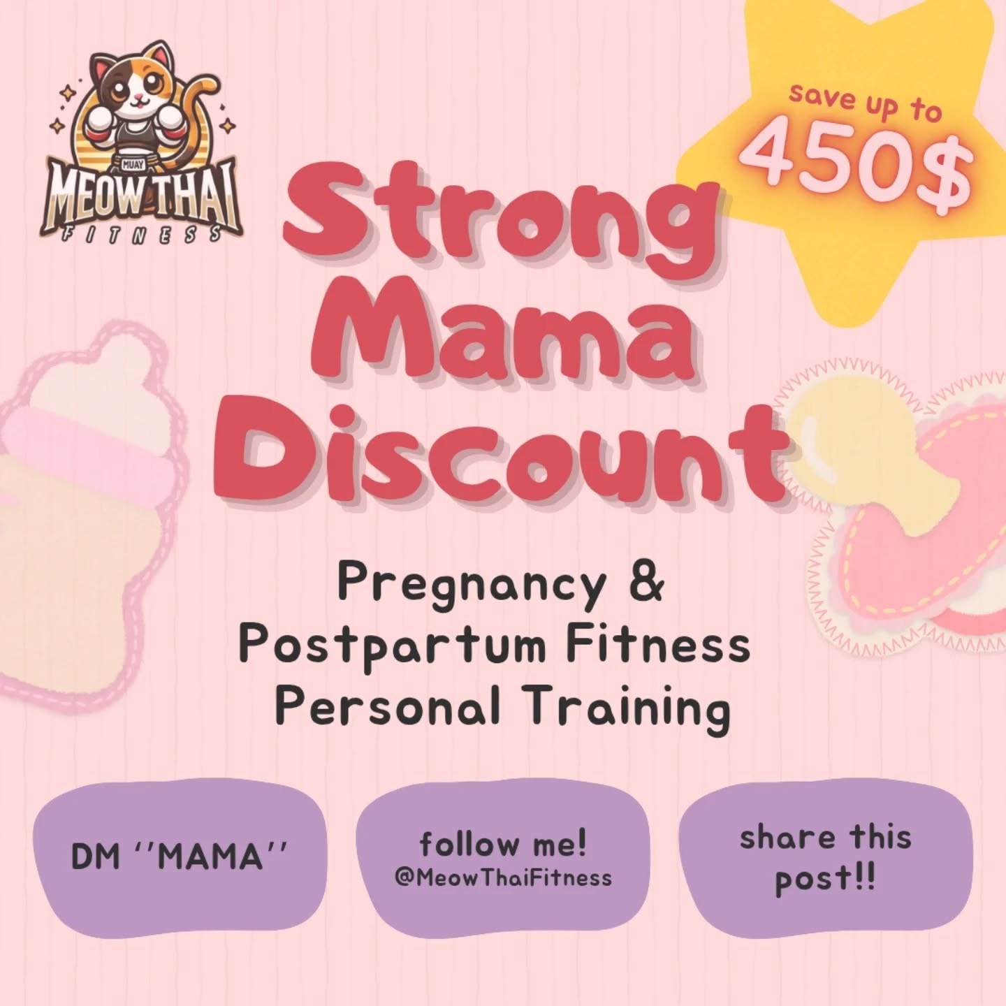 🤱 STRONG MAMA DISCOUNT 🤰
To celebrate becoming Pregnancy & Postpartum Athleticism Coaching Certified, I’m offering a special discount for mums who want to feel strong, confident & healthy 🌸
Here’s how to claim your discount ⬇️
 ✅ Follow me
 ✅ Share this post (story repost / repost icon)
 ✅ DM me “MAMA”
✨ BONUS: Tag another mama who’d love this too & get a FREE online consultation!
🌸 Strong starts here — no matter your starting point. 🌸
⏳ Offer valid until 9 Oct 2025 — limited slots available, fastest fingers first ✌️
#strongmama #postpartumfitness #pregnancyfitness #fitmum #mumstrong #postpartumbody #sgmama #sgfitness #mumlife #fitmumsg #sgfitnesscoach #sgpersonaltrainer #sgpt