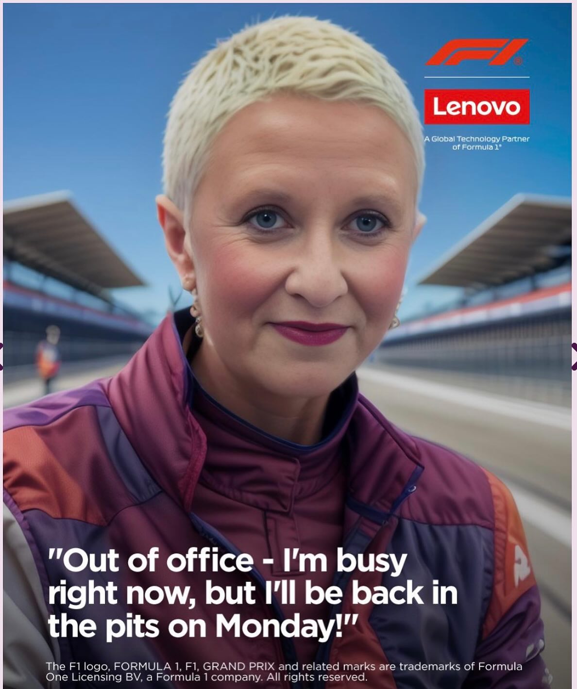 AI-meets-F1: When Lenovo ’s tech turns your out-of-office dreams into a pit-lane reality! 🏎️💨 Feeling fast, fierce, and grateful to be at COTA this weekend. #F1 #Lenovo #AI