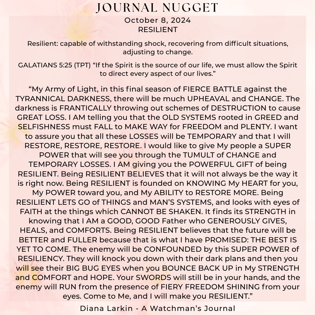 Today's Journal Nugget is a powerful reminder!