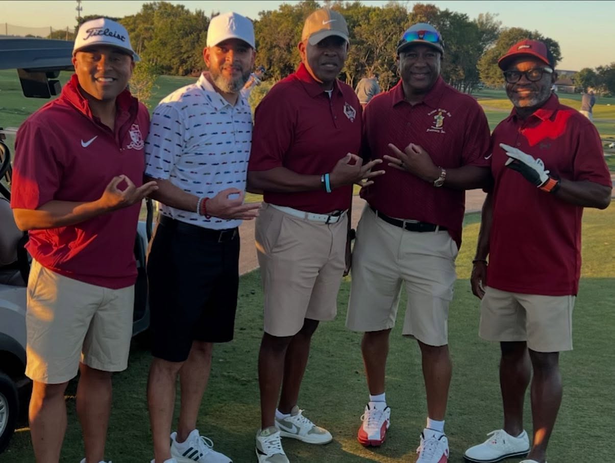 Polemarch Aaron Pugh stopped by to show support for the Alliance for a Brighter Community Foundation’s 6th Annual Charity Golf Tournament and Frisco (TX) Alumni Chapter Brothers!