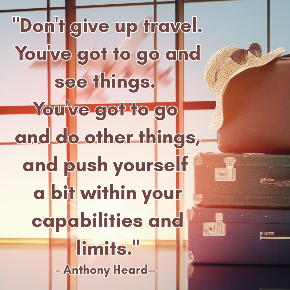 When Anthony Heard talks about living fully with chronic illness, he reminds us that adventure still matters. His perspective invites all of us to stretch gently beyond our comfort zones and reconnect with the world in ways that honor our limits and our joy.
#AutoimmuneAdventures #ChronicIllnessTravel #TravelWithCare #LiveFully #MindfulTravel #InvisibleIllnessWarrior #ChronicLife #HopeInMotion
