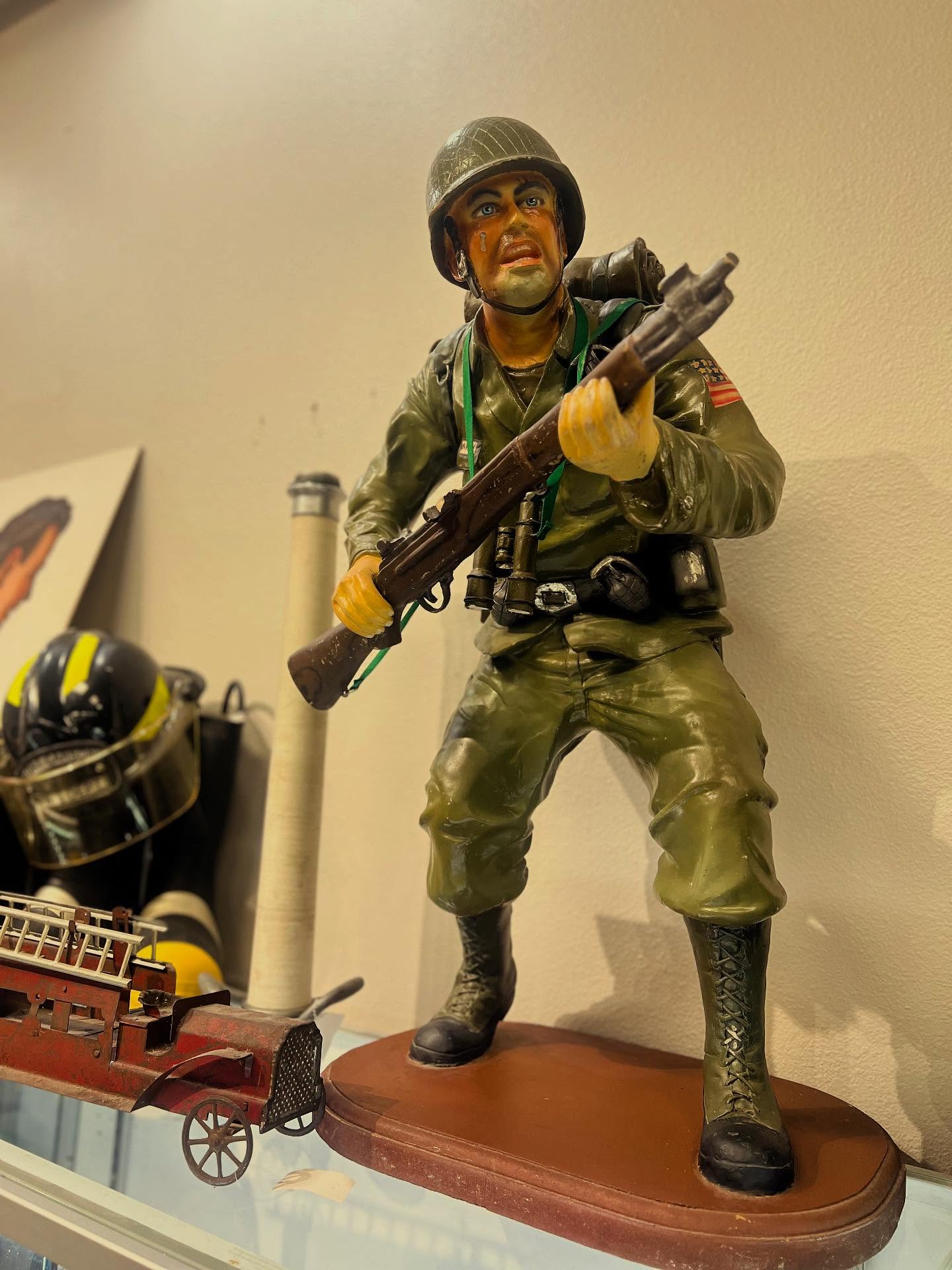 History in 3D — every detail tells a story.
This hand-painted WWII soldier figure captures courage, grit, and the determination of a generation that changed the world. 🇺🇸
A striking piece for collectors, history buffs, or anyone who appreciates craftsmanship with character.
🔍 Available now at Daly Finds — where vintage, militaria, and design meet.
#DalyFinds #SanAntonioTX #VintageCollectibles #WWII #Militaria #VintageDecor #ShopSmallTexas #ResaleBoutique #CollectorFinds #ManCaveDecor #HistoryPreserved #ShopDalyFinds