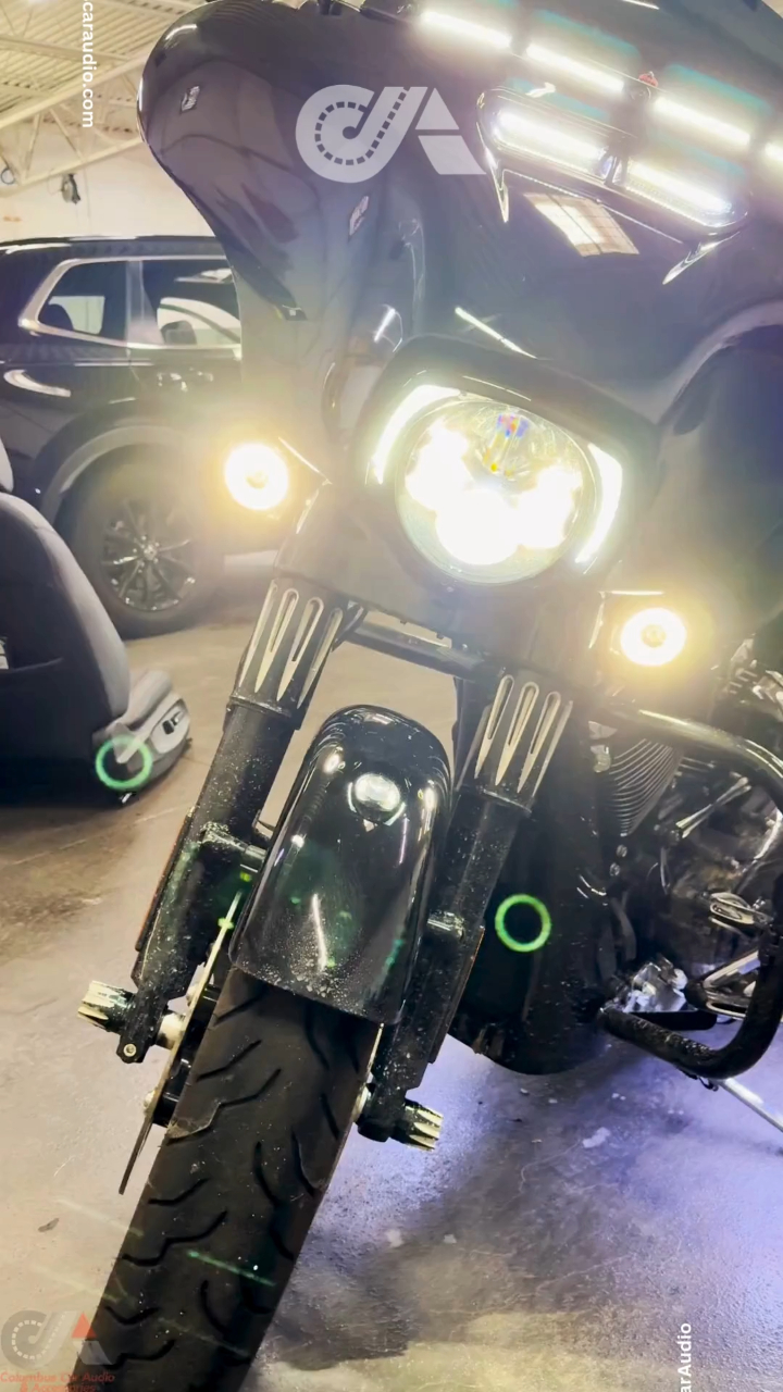 Illuminate your ride with the sleek addition of white lighting under your Harley Davidson Street Glide.
Not only does it enhance your bike's aesthetics, but it also provides better visibility on the road.
Perfect for those nighttime adventures. Upgrade your ride today!
#HarleyDavidson #StreetGlide #MotorcycleLighting