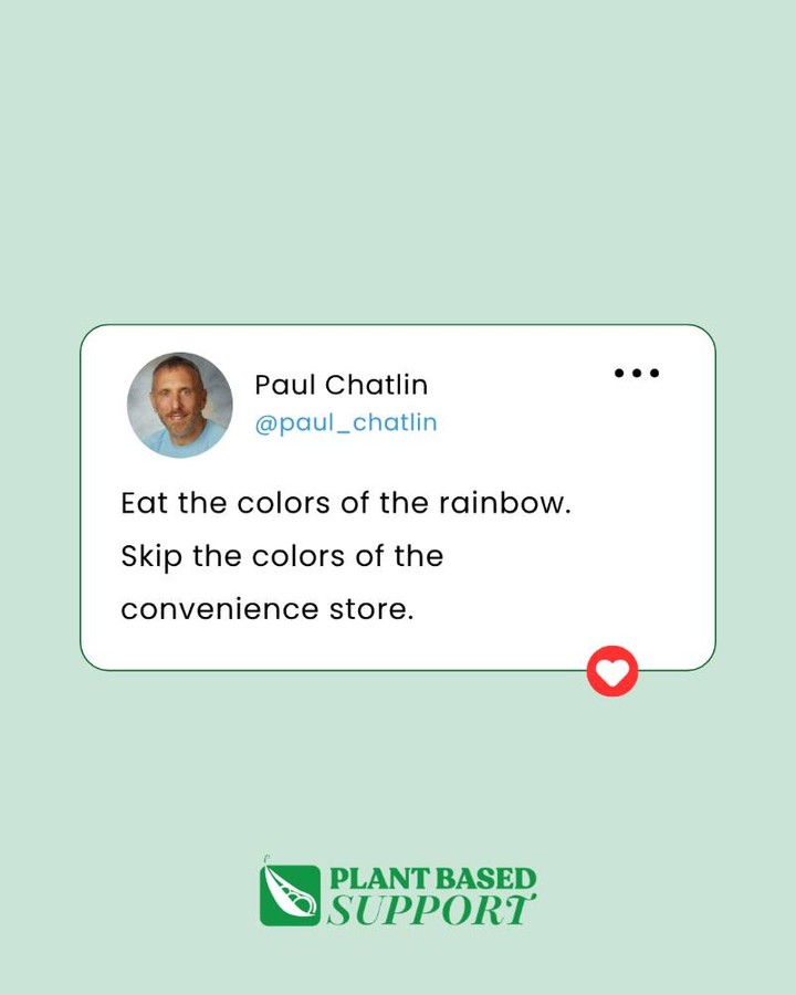 Ever notice how the brightest foods in nature come from the earth and not from a package? 🌈 Paul Chatlin reminds us that health isn’t found in a bag of chips or a neon drink—it’s grown, not manufactured.
What color filled your plate today?