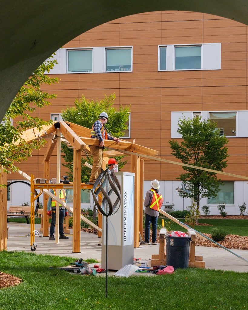 The installation process of installing GPRH’s new cedar gazebo vs the final product! 🤩