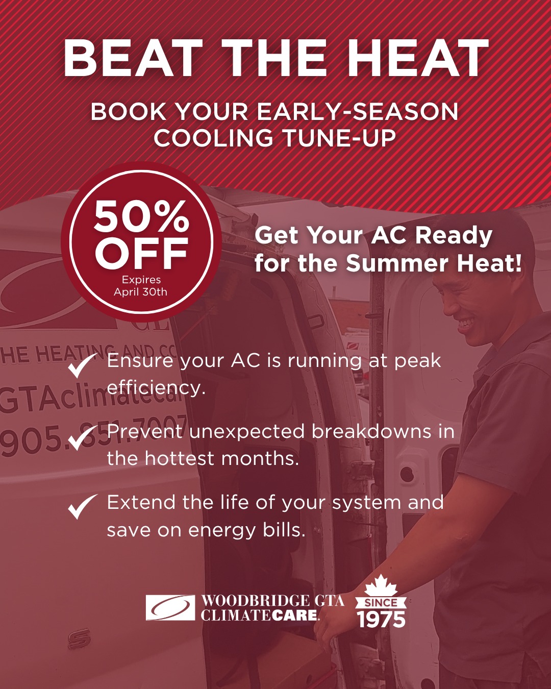 ☀️ Don’t get caught in the heat!
Avoid that first-summer-day AC panic, book your early-season cooling tune-up now. Keep your system running efficiently, prevent unexpected breakdowns, and stay comfortable all season.
? For a limited time, get 50% off your tune-up, save on energy and extend your system’s life.
Thinking about a new AC? From central air to ductless and high-velocity options, we’ll help you find the perfect fit for your home.
? Book today (link in bio)
Offer ends April 30th!
